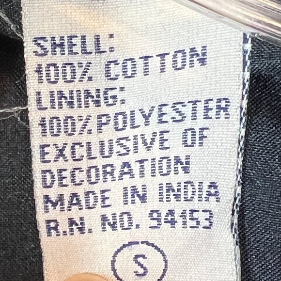 Embroidered Jacket Patchwork Black Artsy Boho Small - Picture 7 of 8